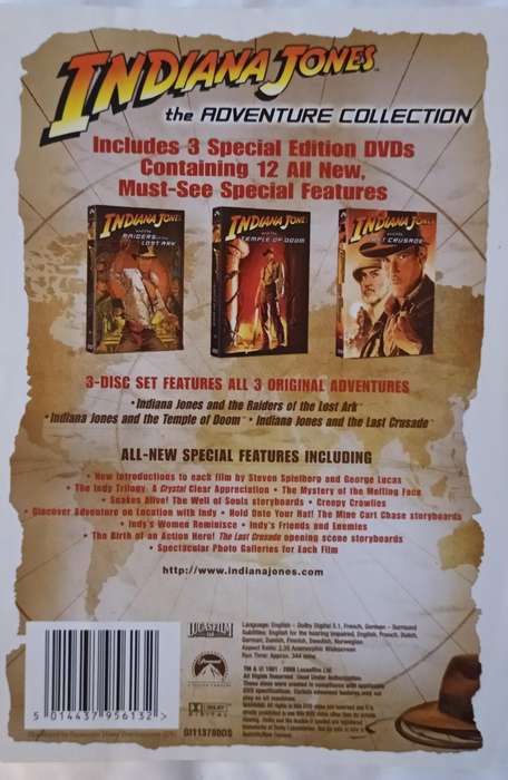 Indiana Jones the Adventure Collection on DVD