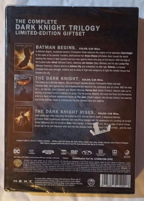 The Dark Knight Trilogy on DVD