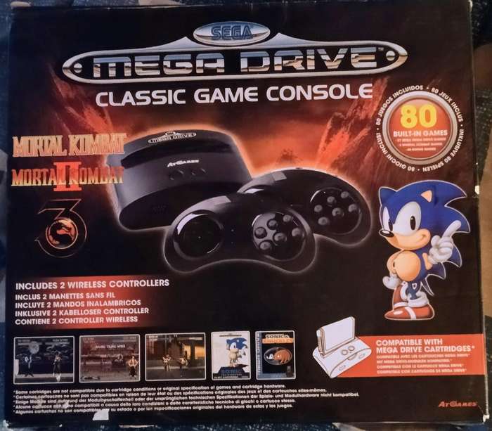 Sega Mega Drive 80 in 1 console with extras