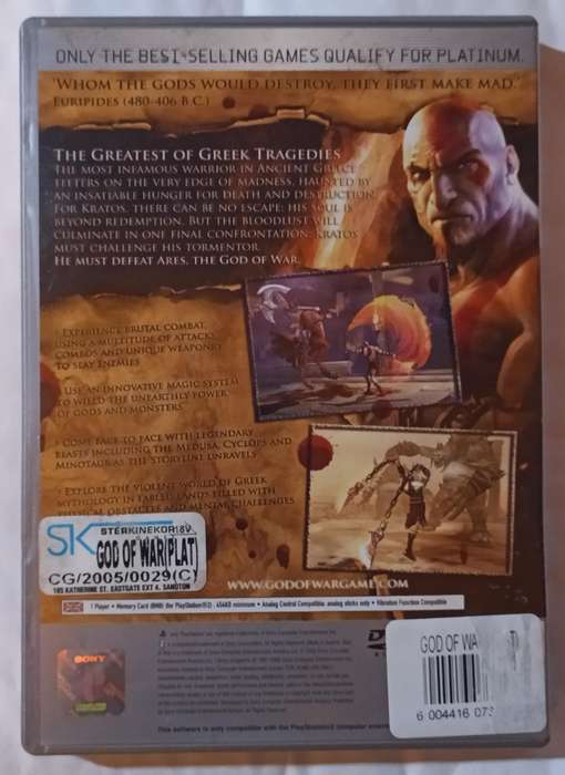 God of War for PS2 (PAL, CIB)
