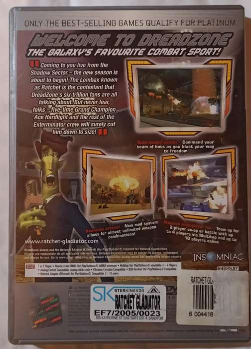 Ratchet Gladiator for Ps2 (PAL, CIB)