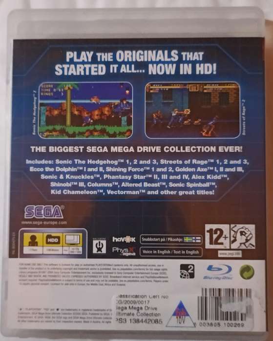 Sega Mega Drive Ultimate Collection for Ps3 (CIB)
