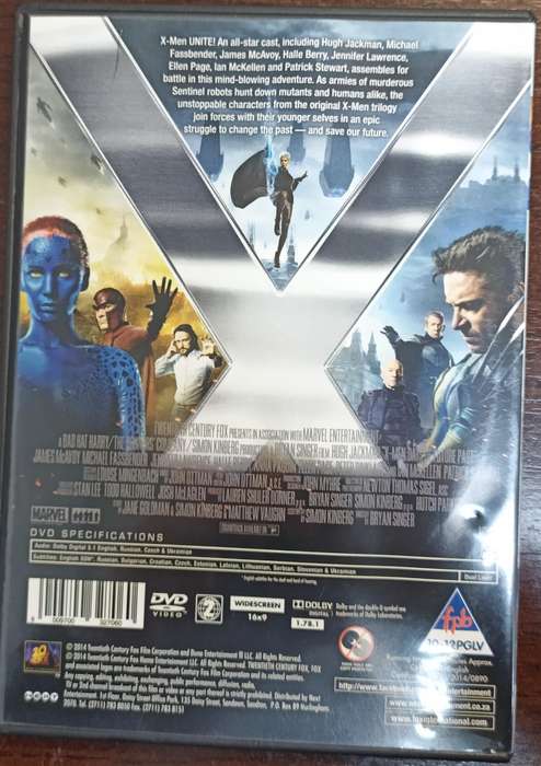 X-Men Days of Future Past on DVD (Mint)
