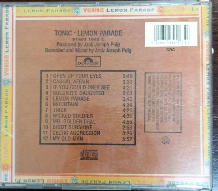 Tonic Lemon Parade CD