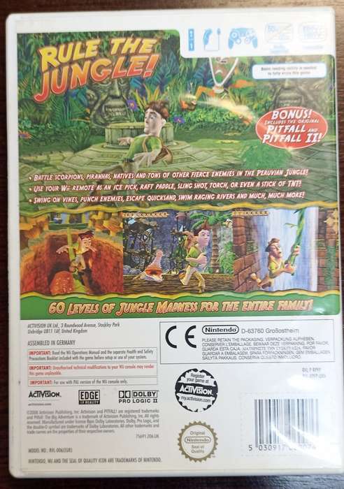 Pitfall The Big Adventure for Wii (PAL, CIB)