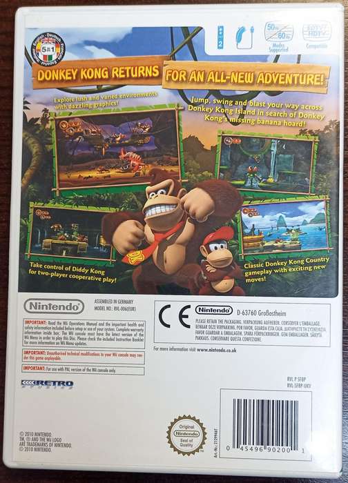 Donkey Kong country returns for Wii (PAL CIB)