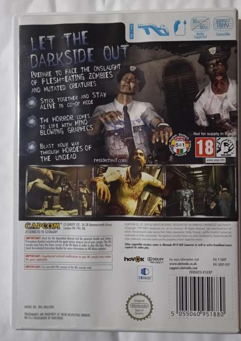 Resident Evil Darkside Chronicles for Wii (CIB, PAL, Mint)