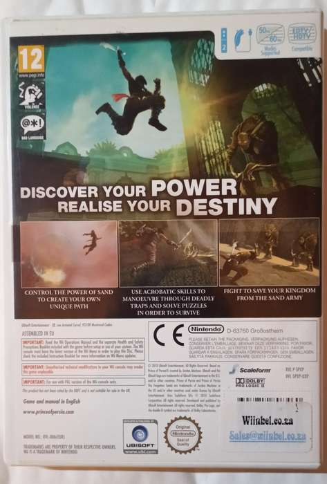 Prince of Persia The Forgotten Sands for Wii (PAL, CIB)