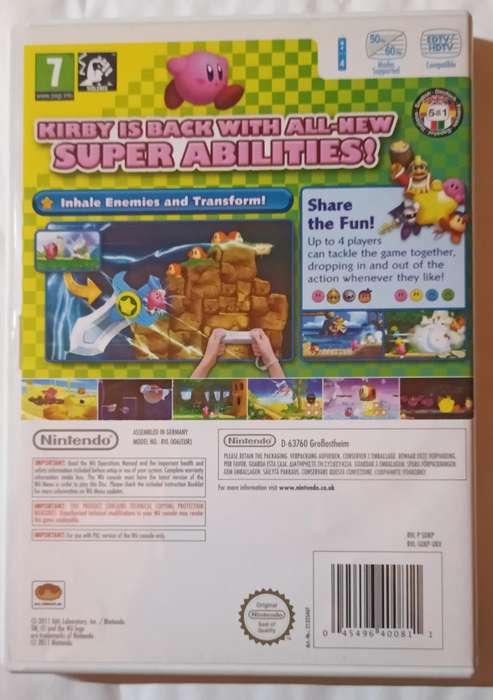 Kirby's Adventure Wii for Wii (PAL CIB Mint)