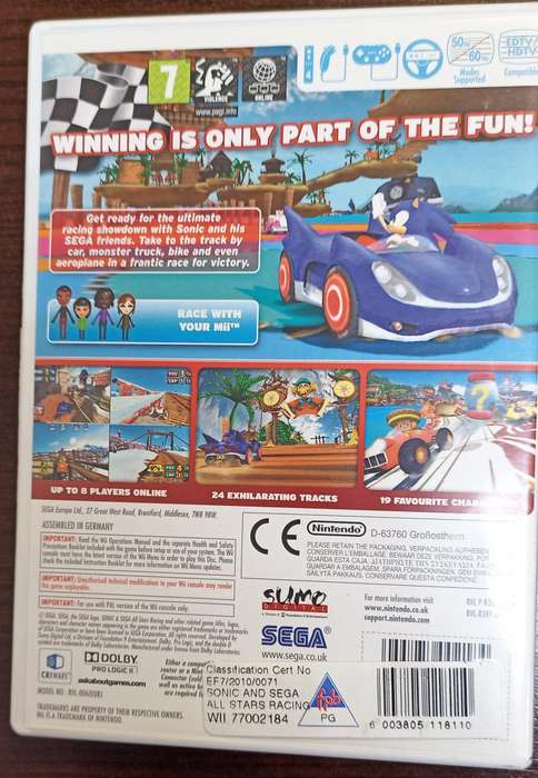 Sonic and Sega All-stars Racing for Wii - PAL CIB Mint