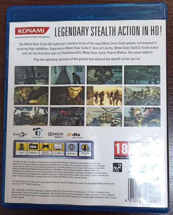 Metal Gear Solid HD Collection for Ps3 (CIB)