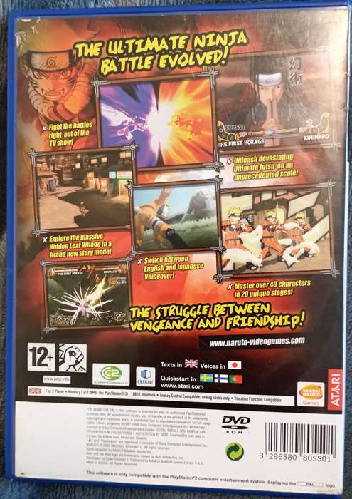 Naruto Ultimate Ninja 3 for PS2 PAL CIB