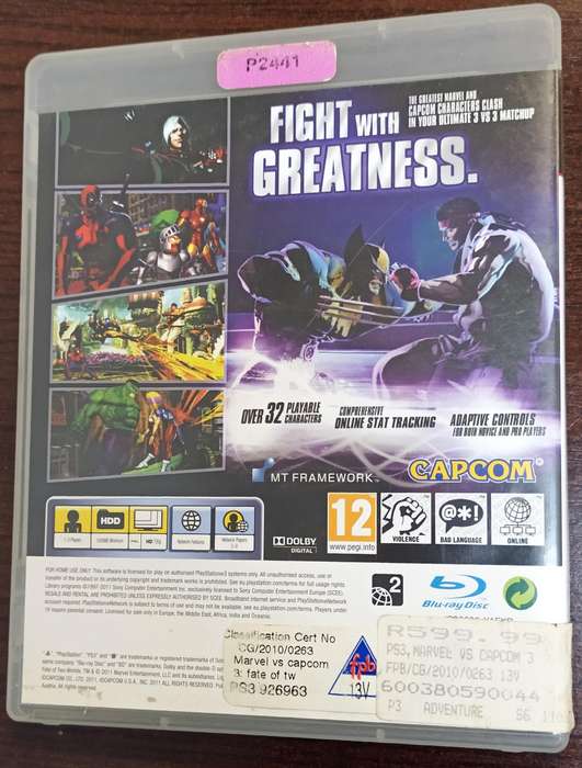 Marvel vs Capcom 3 Fate of Two Worlds for PS3 (CIB)