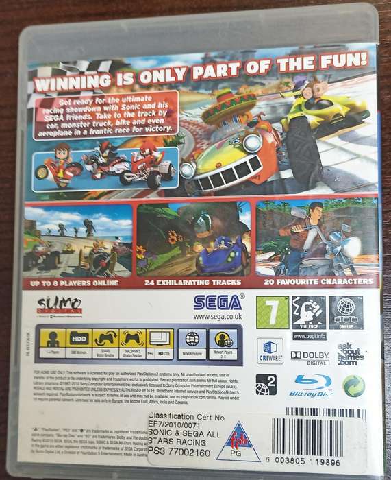 Sonic & Sega All Stars Racing for PS3 (CIB)