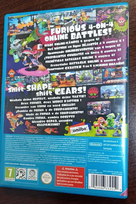 Splatoon for Nintendo Wii U PAL CIB