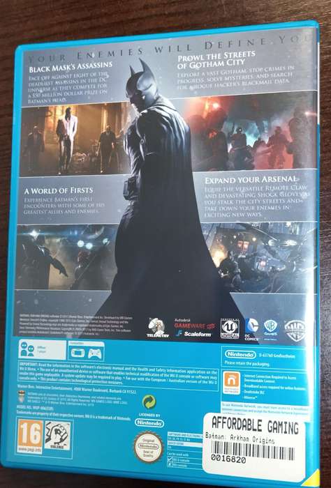 Batman Arkham Origins for Wii U PAL CIB