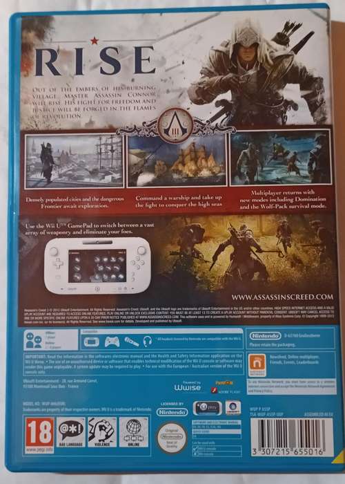 Assassin's Creed III for Wii U - PAL Mint