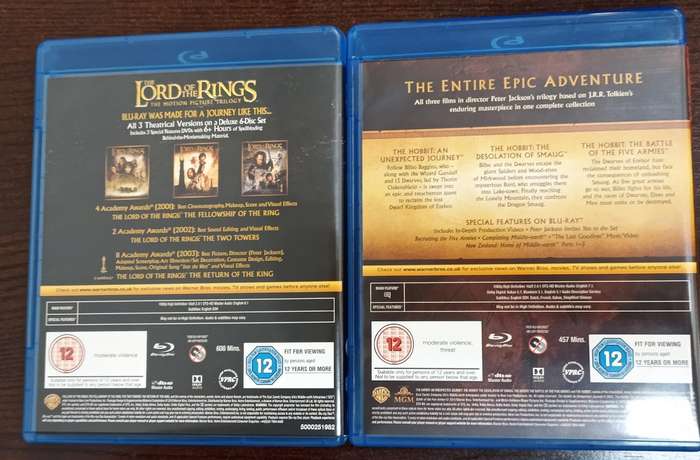 The Hobbit and Lord of the Rings Trilogy on Blu-ray