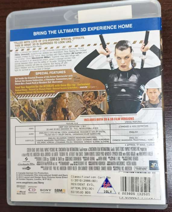 Resident Evil Afterlife 3D + 2D Blu-ray