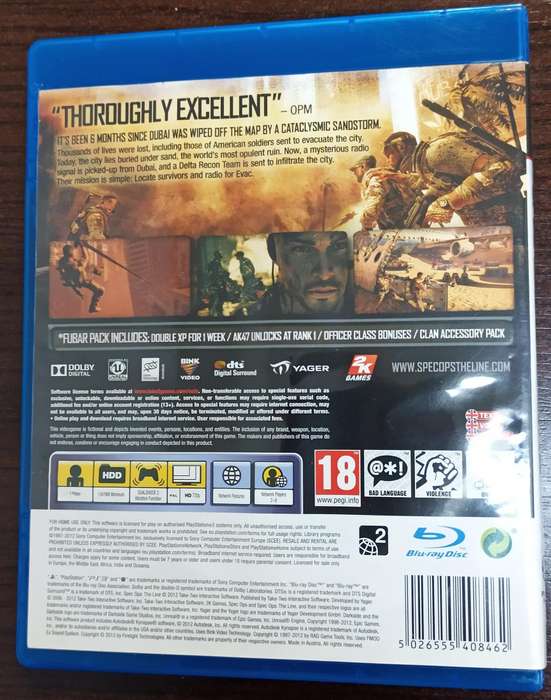 Spec Ops The Line for PS3 (CIB)