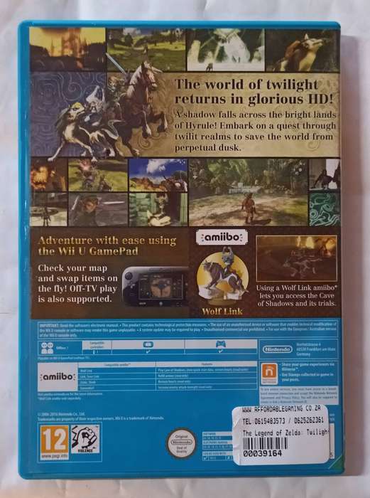 Zelda Twilight Princess HD for Nintendo Wii U (PAL, CIB)