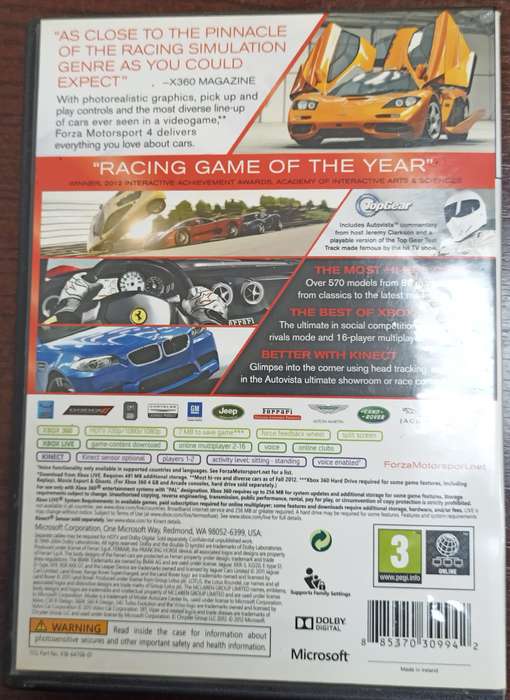 Forza Motorsport 4 Game of the Year Edition Xbox 360 (PAL CIB)