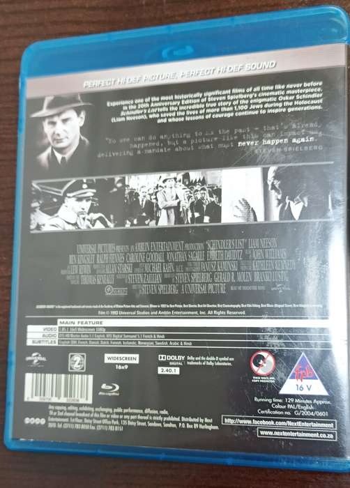 Schindler's List on Blu-ray (Film)