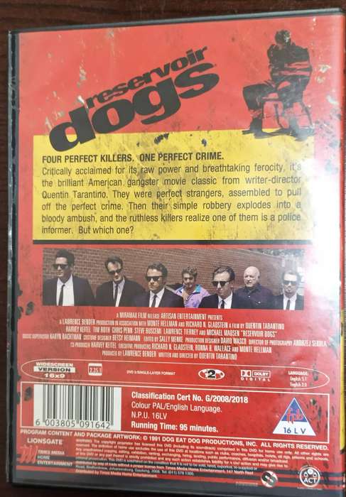Reservoir dogs on DVD