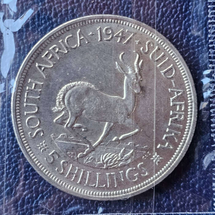 1947 Uncirculated 5 Shilling