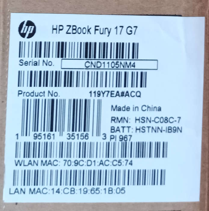 HP ZBook Fury 17 G7 Mobile Workstation Laptop