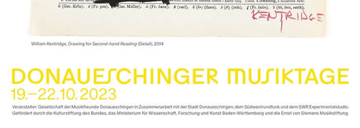 william kentridge donaueschinger musiktage poster