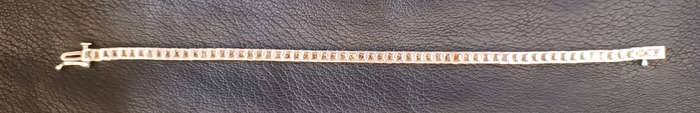 10ct white gold 62 pcs natural diamond tennis bracelet