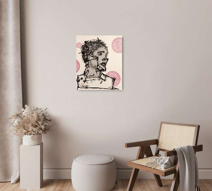 hilton edwards mixed media painting