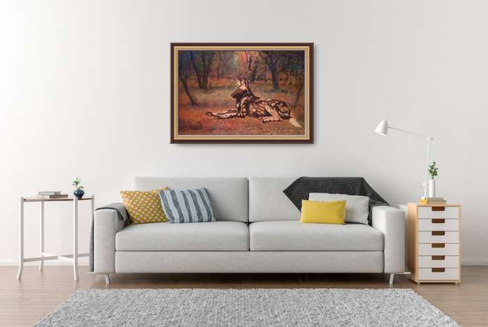mark enslin oil painting - wild dog