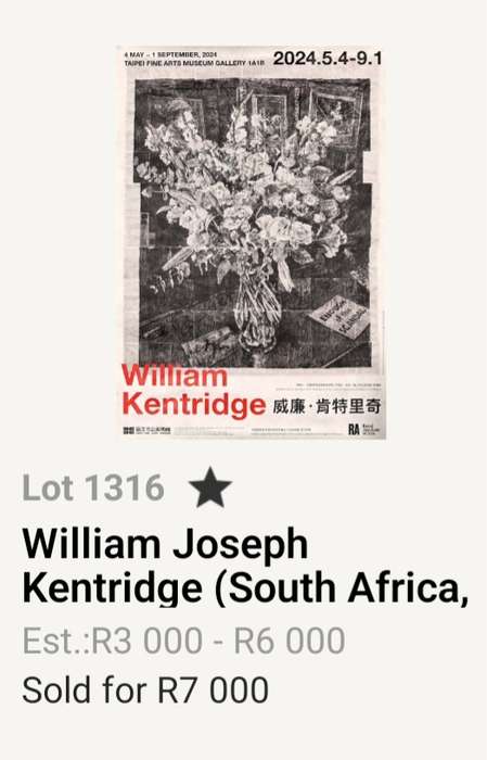 William Kentridge - Taipei Fine Art Museum Exhibition Poster