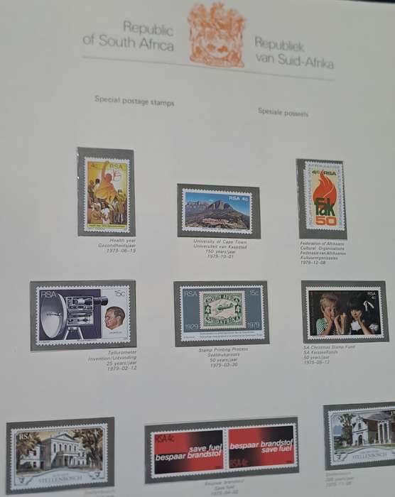 RSA Collection 1977 - 1991 on 45 pre-printed pages, in Blue Ring Back Album. R790.50 SACC Value