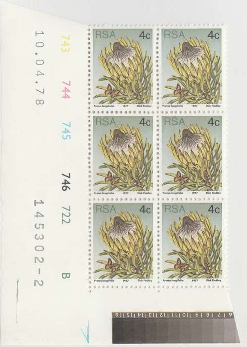 RSA 3rd Definitive Issue SACC 421 x6 B (1978-04-10) Margin Imperf