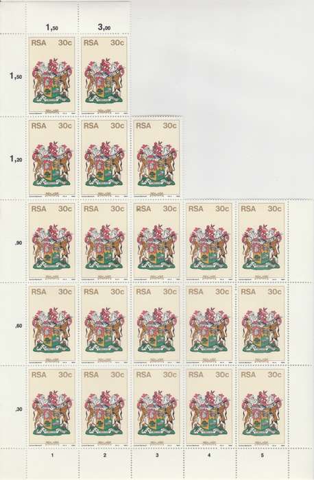 RSA SACC 574 x20 (1984-09-03) New Constitution - Coat of Arms [SACC R50]