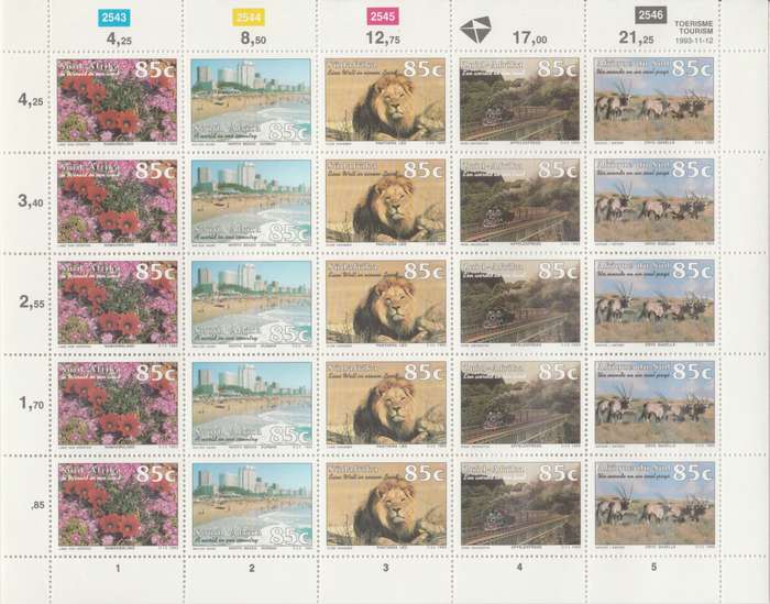 RSA SACC 847-851 x25 (1993-11-12) Tourism [SACC R200]