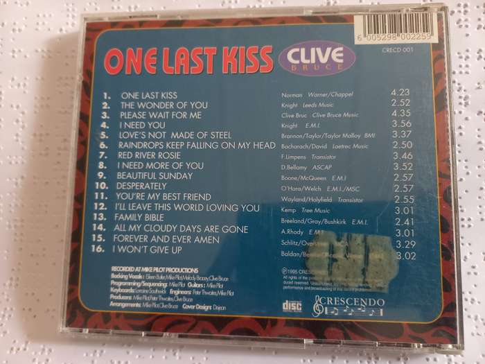 CD - Clive Bruce one last kiss