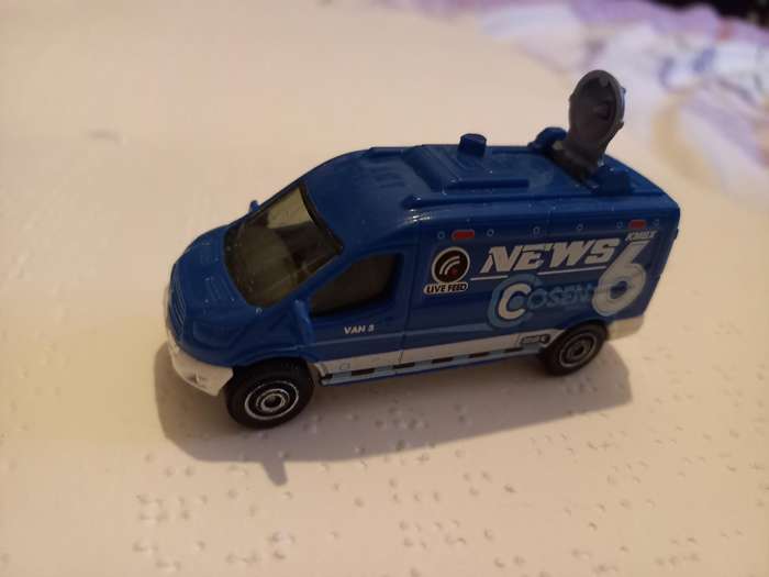 Matchbox Television van with movable satellite dish