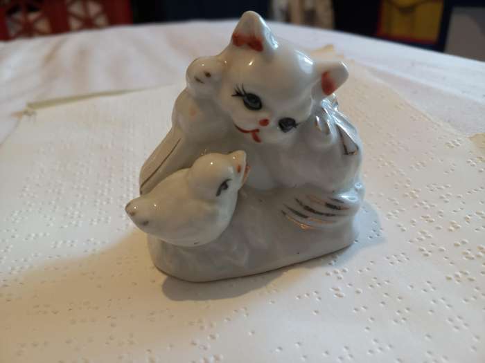 Ornament - cat and bird