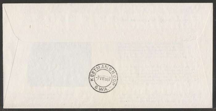 AVIATION 1987 NAMIB AIR SIGNED COVER #24 - FIRST DIRECT SCHEDULED FLIGHT WINDHOEK TO KEETMANDHOOP
