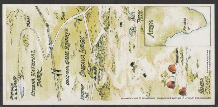 AVIATION 1996 AIR NAMIBIA CARD #60 FIRST SCHEDULED FLIGHT MOKUTI LODGE TO ONGAVA GAME RESERVE