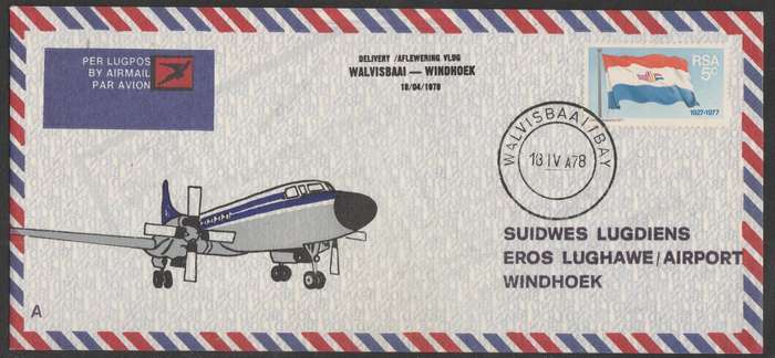 AVIATION 1978 SOUTH WEST AIRWAYS DELIVERY FLIGHT A WALVIS BAY TO WINDHOEK