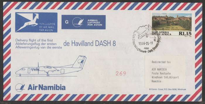 AVIATION 1996 AIR NAMIBIA DELIVERY FLIGHT G 1ST DE HAVILLAND DASH 8 JHB TO WINDHOEK