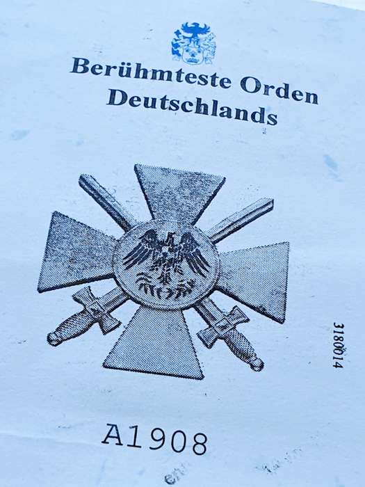 GÖDE Prussia Red Eagle Order  Cross 2nd Class with Swords - Ltd. Edition