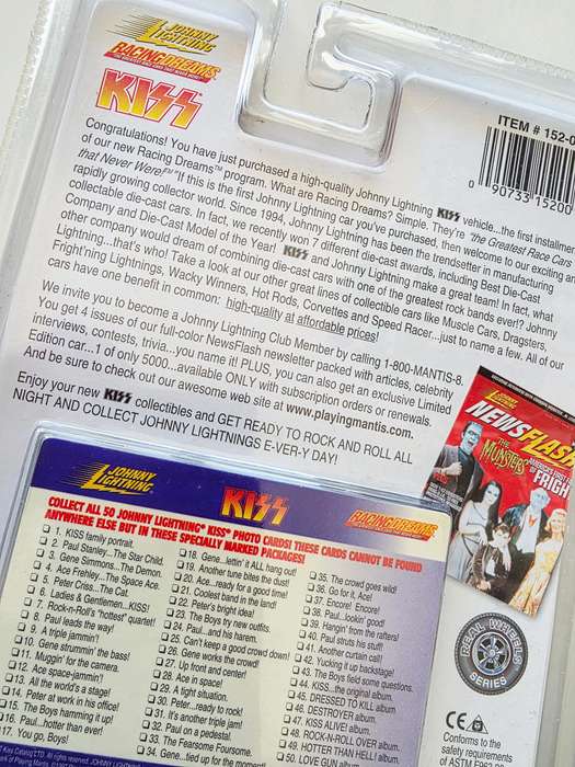 1997 JOHNNY LIGHTENING - KISS #27 RACING DREAMS - TOTALLY INSANE