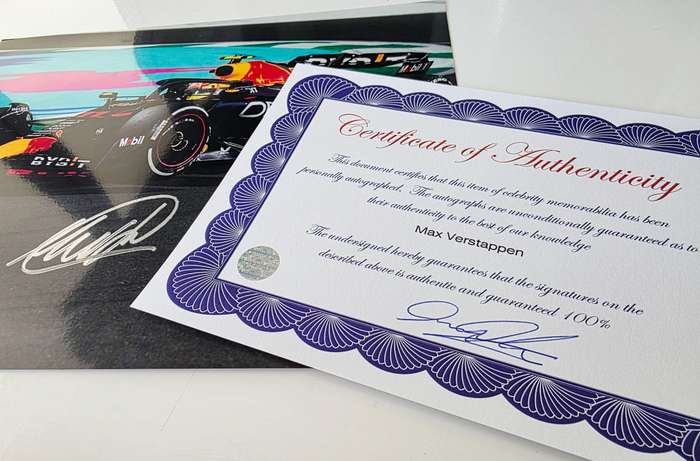Max Verstappen Authentic Autograph