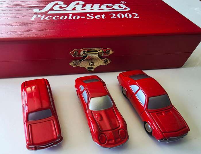 SCHUCO PICCOLO SET 2002 - LIMITED EDITION IN WOODEN DISPLAY BOX - RARE COLLECTOR'S ITEM!